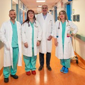 Da sn Luca Vaccaro, Francesca Lucchese, Franz De La Pierre (Direttore della SC Geriatria) e Fiamma Burgassi