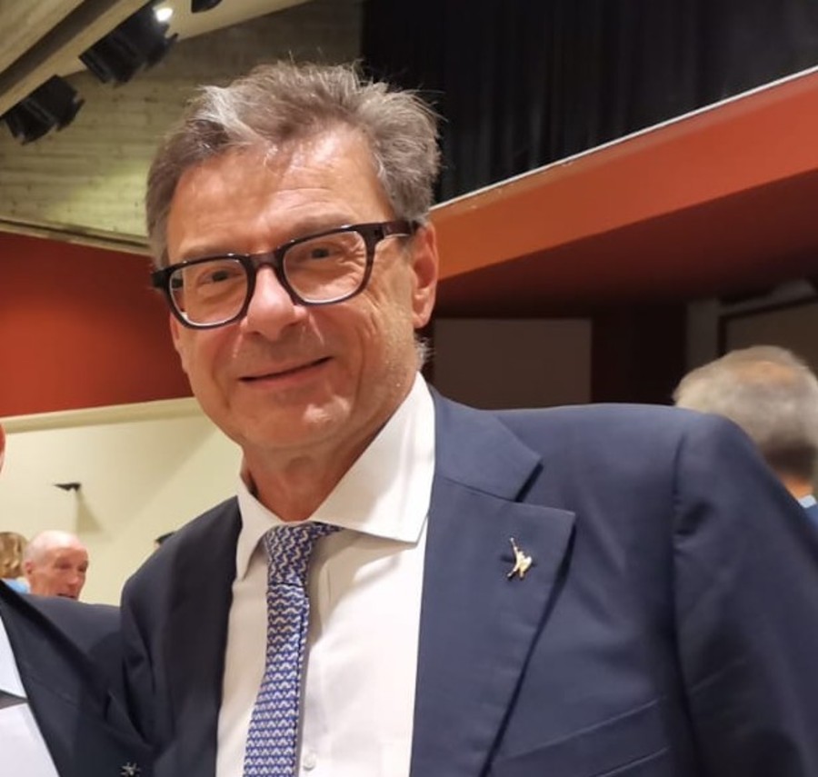 Il ministro Giancarlo Giorgetti ad Aosta