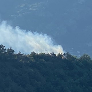 Gressan, incendio alla Cote de Gargantua