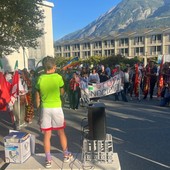 Una recente manifestazione pro Palestina ad Aosta