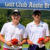 21 giugno 2025 a Brissogne; Emanuele Galeppini (a dx) insieme al compagno di circolo Gabriele Gattiglia, secondo classificato nel torneo valdostano 21 giugno 2025 a Brissogne; Emanuele Galeppini (a dx) insieme al compagno di circolo Gabriele Gattiglia, secondo classificato nel torneo valdostano