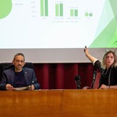 L'assessore regionale al Sistema educativo, Jean-Pierre Guichardaz e a sovraintendente agli studi, Marina Fey