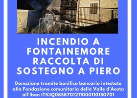 Incendi di Pontey e Fontainemore, raccolti 16 mila euro per le persone colpite
