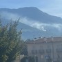 Incendio boschivo a Morgonaz di Quart