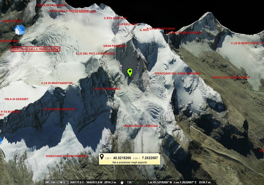 Alpinista precipita e perde la vita sulla parete Nord del Gran Paradiso