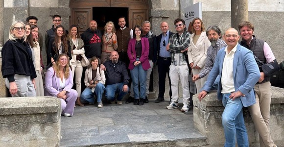 Foto di gruppo per i giovani albergatori valdostani che hanno partecipato all'iniziativa