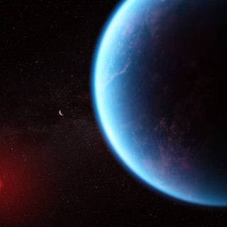 Rappresentazione artistica di K2-18b. Crediti: Nasa, Csa, Esa, J. Olmsted (Stsci), N. Madhusudhan (Cambridge University)