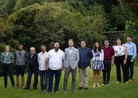 Michel Borettaz (al centro) insieme ai colleghi di lista Michel Borettaz (al centro) insieme ai colleghi di lista