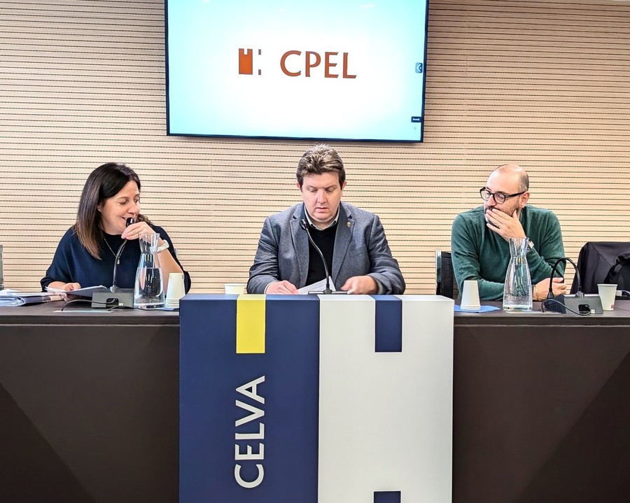 L'assessore Lavevaz (al centro della foto) durante l'assemblea del Cpel