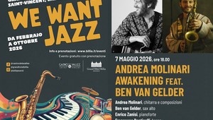 'We Want Jazz'; al G.H. Billia il jazz contemporaneo protagonista con Andrea Molinari e Ben van Gelder