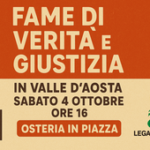 Ad Aosta 'Osteria in piazza' di Libera: menù indigesto di crimini e illegalità