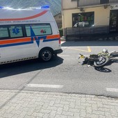 Arnad: auto contro moto, ferito un giovane