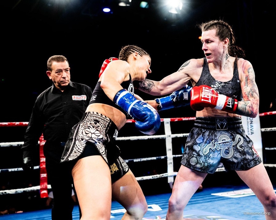 Martine Michieletto in azione sul ring