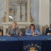 Da sn Sarah Burgay, Gianni Nuti, Clotilde Forcellati e Roberta Carla Balbis alla presentazione di 'Miroir'