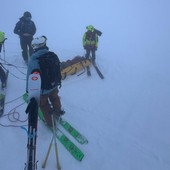 In salvo scialpinista caduto mentre scendeva lungo la Becca di Nana in Val d'Ayas In salvo scialpinista caduto mentre scendeva lungo la Becca di Nana in Val d'Ayas
