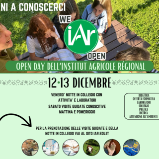 IAR, notte in collegio e open day per scegliere la scuola del futuro
