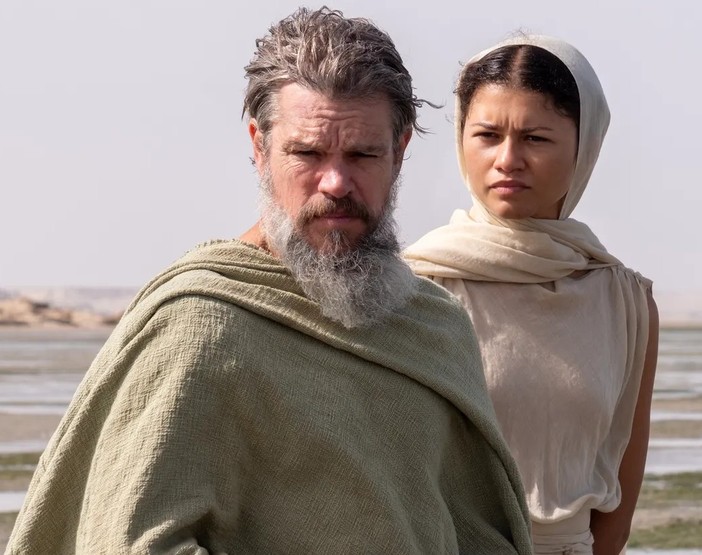 Odisseo (Matt Damon) e Atena (Zendaya) (photo credit galleria foto Universal)