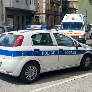 L'intervento di soccorso in via Torino ad Aosta