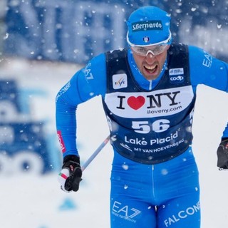 Chicco Pellegrino all'arrivo della sprint (photo credit OA Sport)