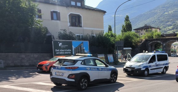 La Polizia locale sul luogo dell'incidente La Polizia locale sul luogo dell'incidente