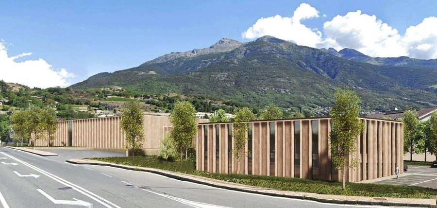 Il rendering del centro commerciale e centro medico