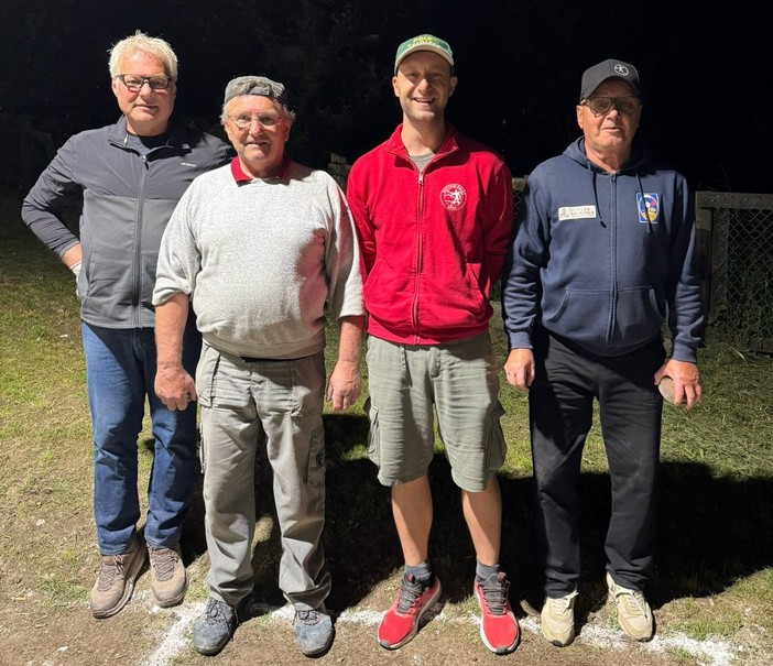 Da sn Fabrizio Requedaz, Pietro Meynet, Thomas Marchesi e Bruno Vaser