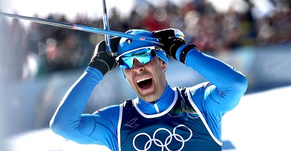 L'esultanza di Federico Pellegrino (photo credit FISI)