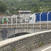 Ponte di Introd, passaggio difficoltoso per un Tir lo scorso 15 maggio