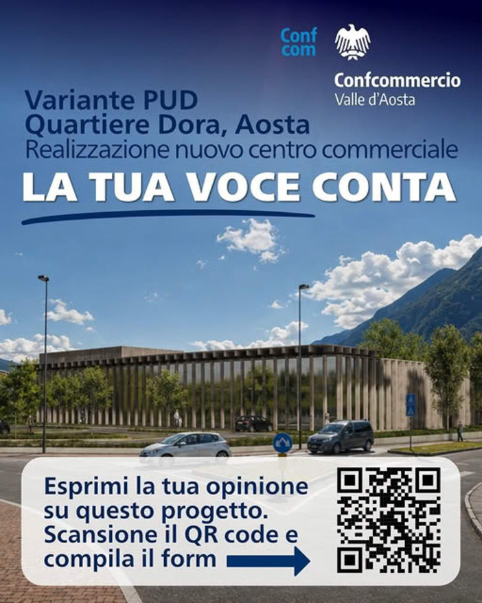 Aosta, sul quartiere Dora Confcommercio VdA chiama i cittadini; questionario sul progetto del nuovo supermercato Aosta, sul quartiere Dora Confcommercio VdA chiama i cittadini; questionario sul progetto del nuovo supermercato