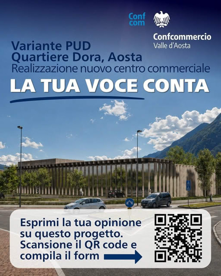 Aosta, sul quartiere Dora Confcommercio VdA chiama i cittadini; questionario sul progetto del nuovo supermercato Aosta, sul quartiere Dora Confcommercio VdA chiama i cittadini; questionario sul progetto del nuovo supermercato