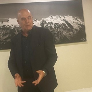 Marco Rizzo alcuni mesi fa durante la presentazione di un suo libro ad Aosta