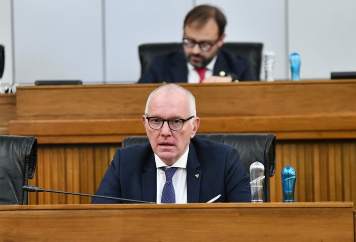 Il riconfermato Presidente della Giunta regionale, Renzo Testolin Il riconfermato Presidente della Giunta regionale, Renzo Testolin