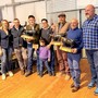 Da sn l'assessore regionale all'Agricoltura, Speranza Girod; il presidente dell'Associazione, Roberto Bonin; gli allevatori Frassi &amp; Letey, Charbonnier, Lorenzo Rosset e l'assessore alla Sanità, Carlo Marzi