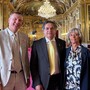 Da sn Agostino Pesce, direttore della Camera di Commercio Italiana della Costa Azzurra; Roberto Rota, sindaco di Courmayeur e Patrizia Dalmasso presidente Camera di Commercio Italiana della Costa Azzurra
