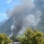 Incendio alla 'Partesa' a Plan Felinaz di Charvensod Incendio alla 'Partesa' a Plan Felinaz di Charvensod