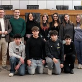 La classe II C 'Turismo' dell'Itpr in Consiglio Valle