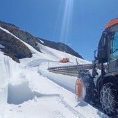 Al via lo sgombero neve al colle del Gran San Bernardo