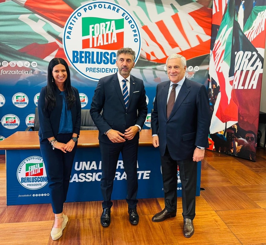 Da sn Emily Rini, Marco Sorbara e Antonio Tajani