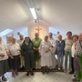 Le Suore della Carità della comunità aostana nell'agosto del 2023, quando il Vescovo Franco Lovignana incontrò suor Loretta insieme a don Isidoro Mercuri Giovinazzo, presidente AIPaS