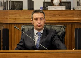L'assessore alle Opere Pubbliche, Davide Sapinet