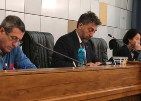 Al centro, il presidente della Seconda commisione, Marco Sorbara