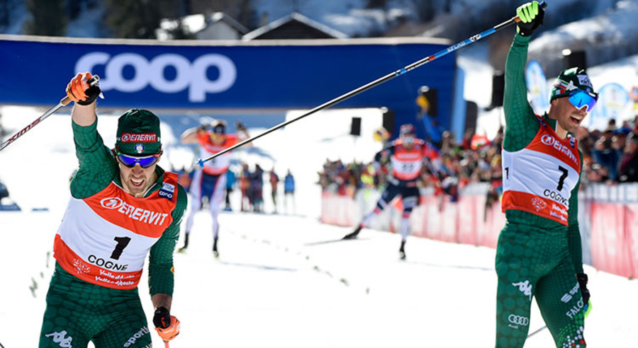 Pellegrino e De Fabiani alla CdM 2019 a Cogne Pellegrino e De Fabiani alla CdM 2019 a Cogne