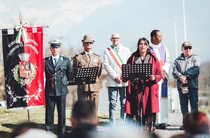 Un momento della commemorazione di Guido Saba nella foto di Massimo Monticone