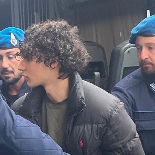 Teima Sohaib all'arrivo a Palazzo di Giustizia
