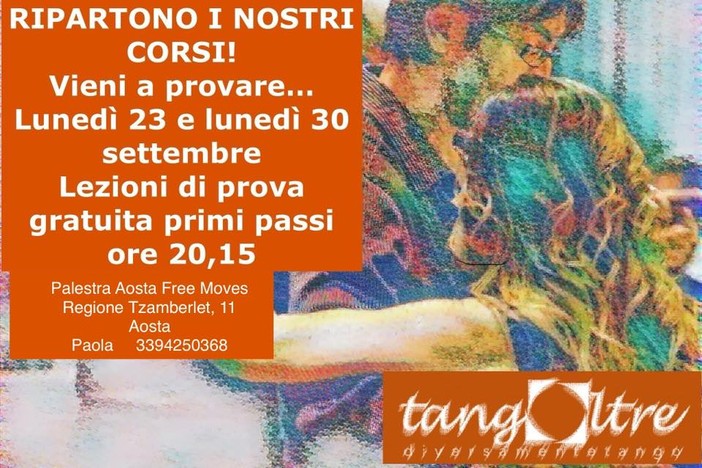 Aosta, a lezioni di tango con i maestri 'top' di TangOltre Aosta, a lezioni di tango con i maestri 'top' di TangOltre
