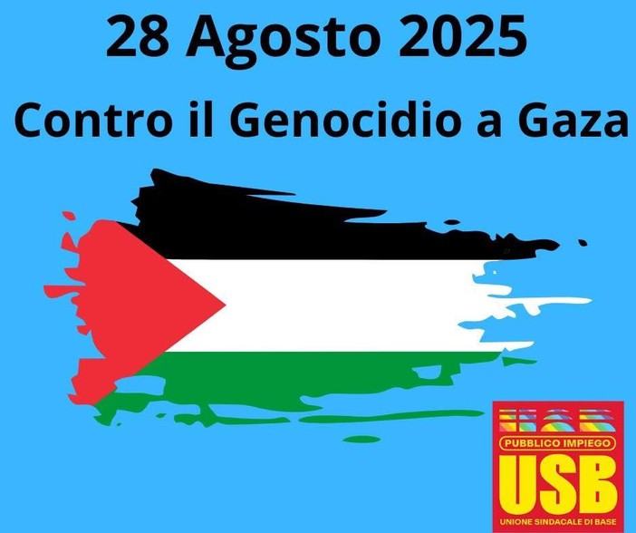 USB Scuola: sciopero generale il 22 settembre per la Palestina