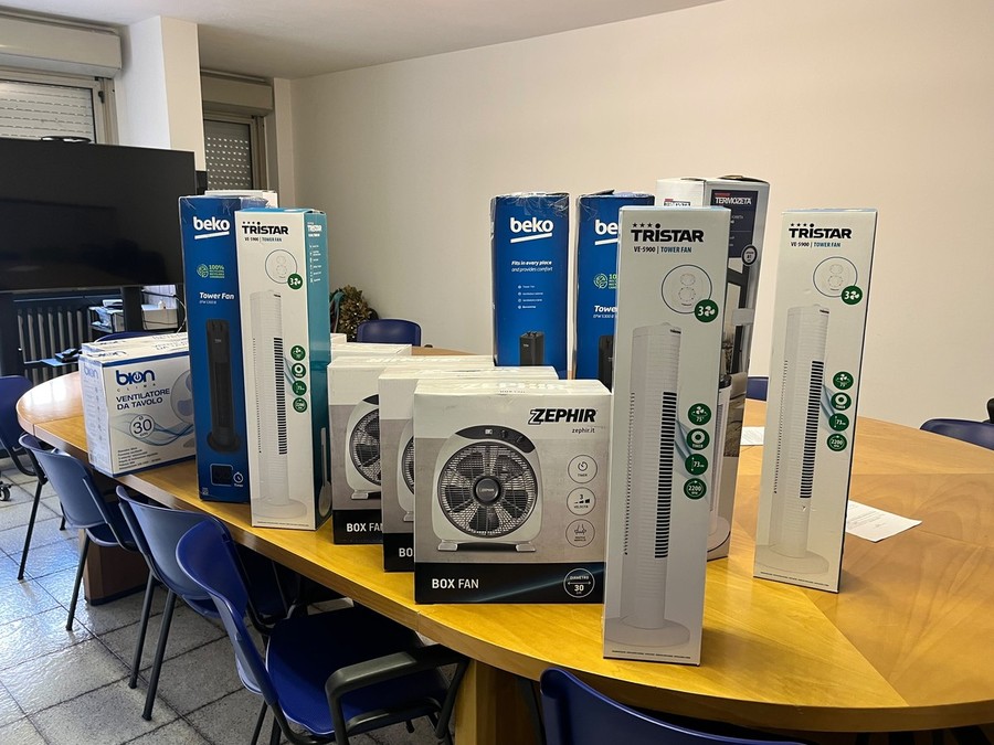 I ventilatori donati al carcere di Brissogne I ventilatori donati al carcere di Brissogne