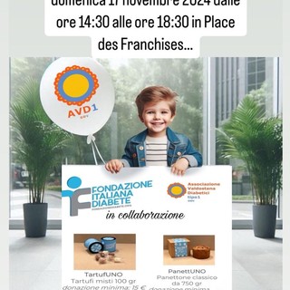 Aosta, in piazza des Franchises i dolci per la lotta al 'diabete 1'